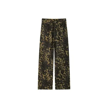 LESS BEARS Jeans Unisex Leopard Print