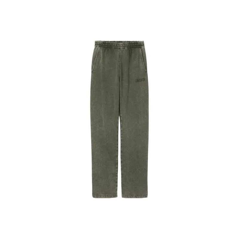 GUCCI Logo embroidered Cotton Track Pants-0