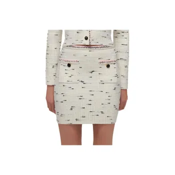 Self portrait SS22 Casual Short Skirts Women's White
