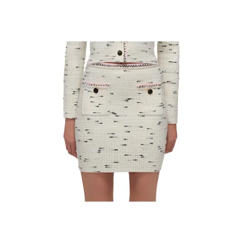 Self-portrait SS22 Casual Short Skirts Women's White