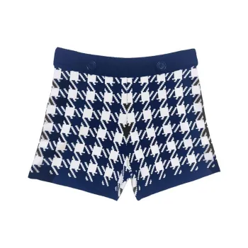Fleur Du Mal Houndstooth intarsia Knitted Shorts