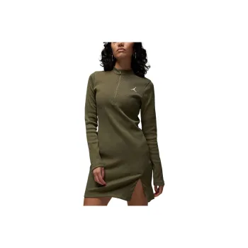 JORDAN Women's 1/2 Zip Long Sleeve Knit Dress