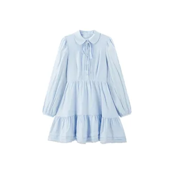 LEDIN Long Sleeved Dress Women's Light Blue