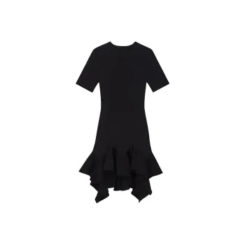 Givenchy Ruffle Midi Dress 'Black'