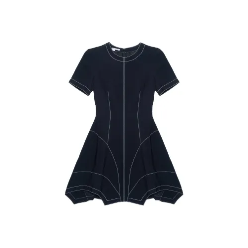 Stella McCartney FW23 Short Sleeved Dresses Women's Marine Blue