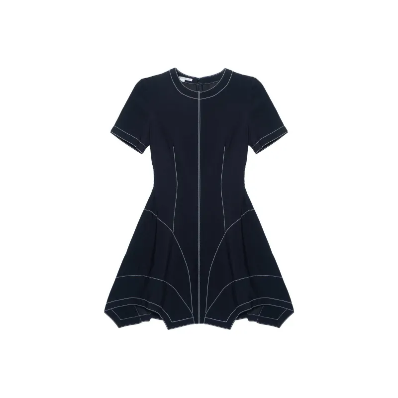 Stella McCartney FW23 Short Sleeved Dresses Women's Marine Blue-0