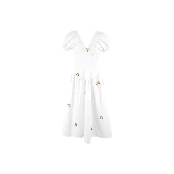 CLOUD SEASON Short Sleeved Dresses Women's White