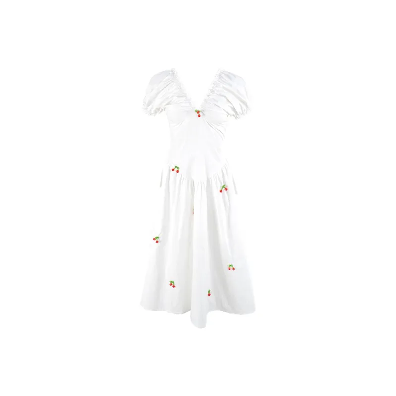 CLOUD SEASON Short Sleeved Dresses Women's White-0