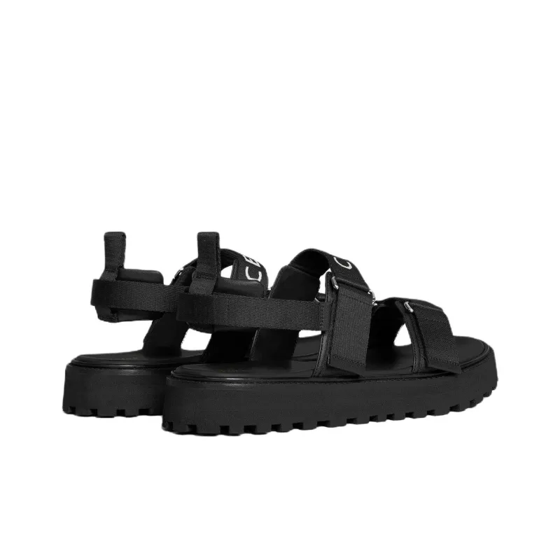 CELINE Billie Beach Sandals 3.5cm Men's Black-2