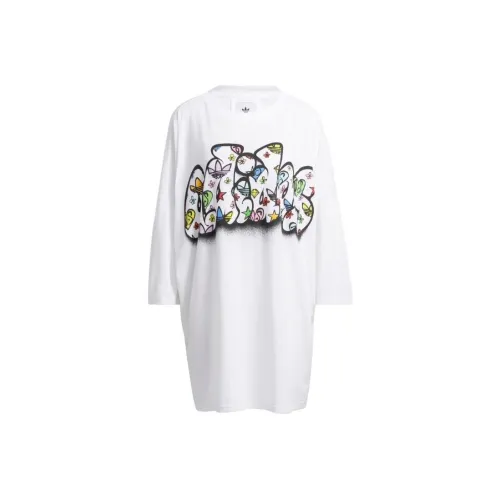Adidas Originals JEREMY SCOTT Long Sleeved Dresses Women's White