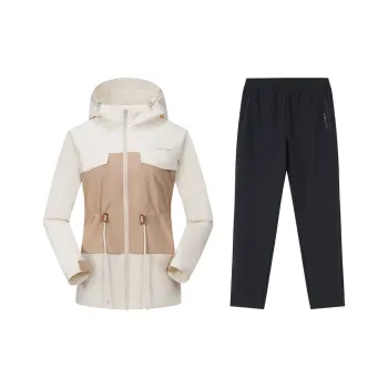 Tectop Casual Suit Women's Two-Piece Set Fragrant Moon White/Classic Black