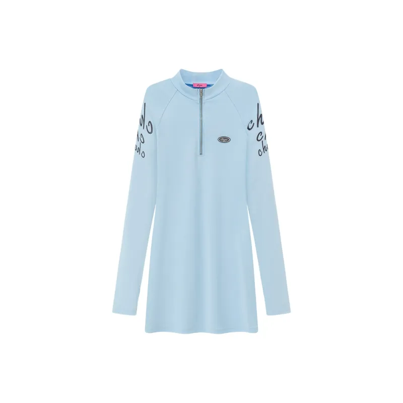 CHUU Long Sleeved Dresses Women's Light Blue-0