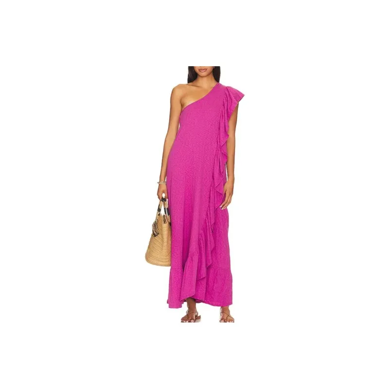 FREE PEOPLE ELISA Long Dress Sleeveless Dress Women's Pink-0