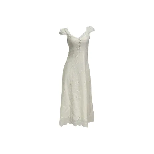 MTHE Short Sleeved Dress Women's Cream White