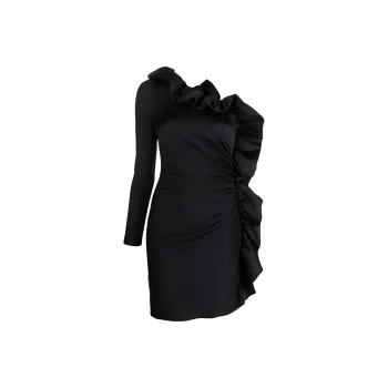 PAROSH Long Sleeved Dress Women's Black