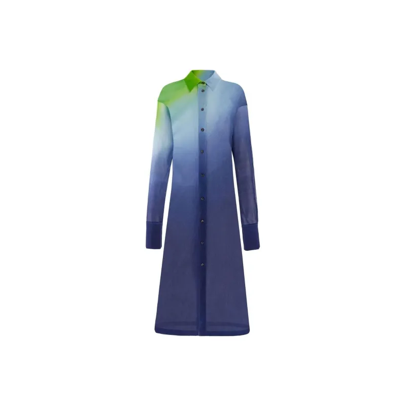 Ferragamo Long-Sleeved Dresses Women's Blue-0