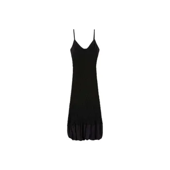 JIL SANDER SS24 Slip Dresses Women's Black