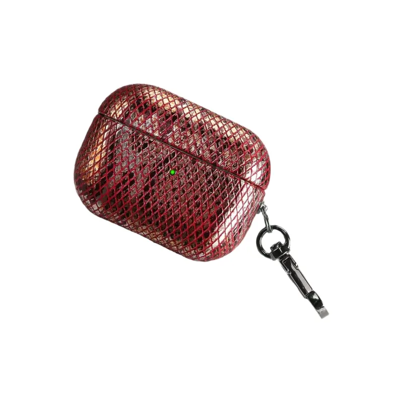 Baohuguang Compatibility Apple AirPods 1/2/3/4/Pro/Pro 2 PC Fashion Minimalist Style Snakeskin Print Headphone Cases-7