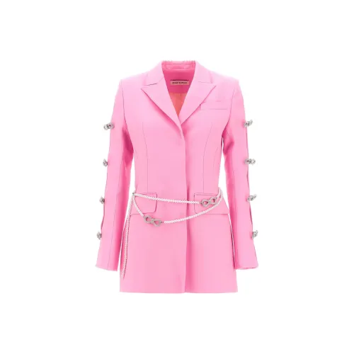 MACH & MACH Bow-embellished Wool Mini Dress