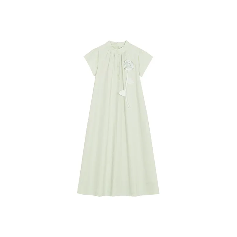 SYEEE WITH U Short Sleeved Dress Women's Mint Green-0