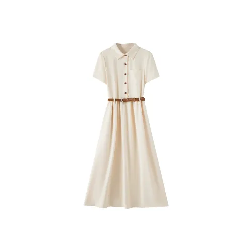 Local Gal Short-Sleeved Dresses Women's Apricot
