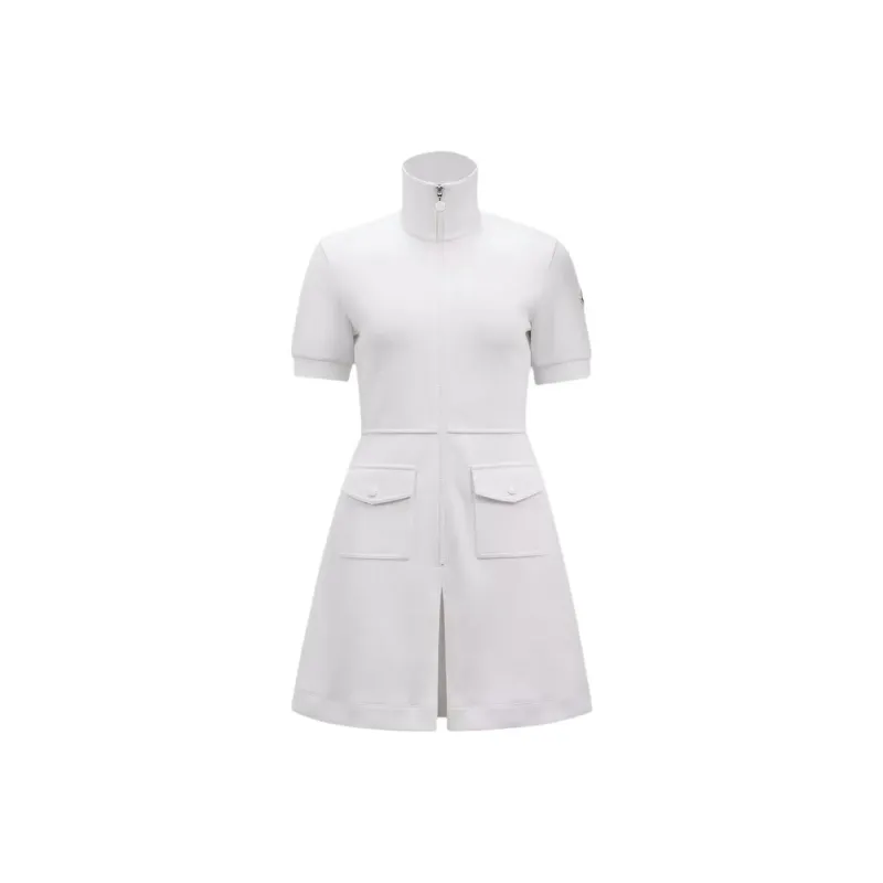 Moncler Logo patch Piqué Mini Dress-0