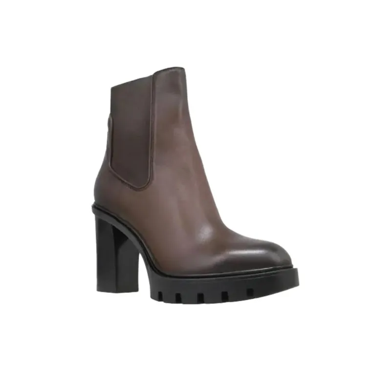 Santoni Short Chelsea Boots 7.5cm Women's Brown-2