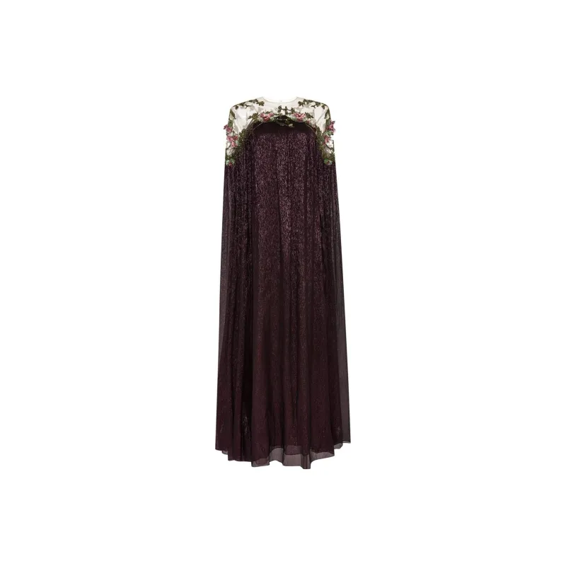 Oscar De La Renta Art Nouveau Illusion Neck Kaftan-0