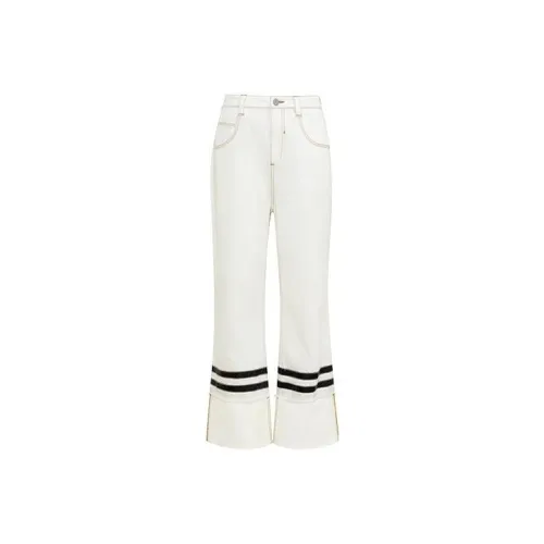 MEIYANG Jeans Women's White