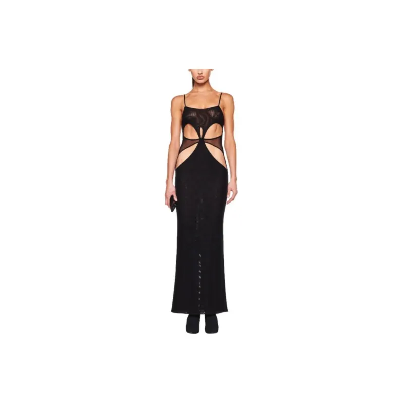 I.AM.GIA KATIYAH DRESS Slip Dresses Women's Black-0