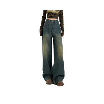 KULAIYA Jeans Unisex Vintage Blue