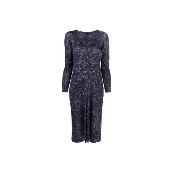 PLEATS PLEASE ISSEY MIYAKE Long Sleeved Dresses Women's Dark Blue