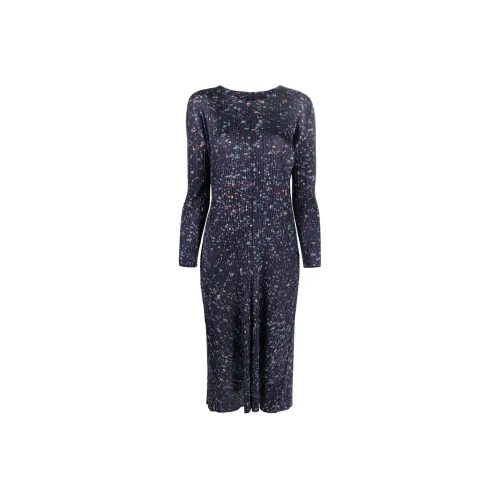 PLEATS PLEASE ISSEY MIYAKE Long Sleeved Dresses Women's Dark Blue