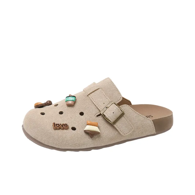 King Jinmai Rubber Sole Closed Toe Slippers Women's-5