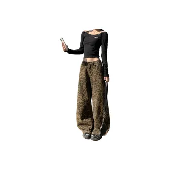 Wen Shan Jeans Women's Leopard Print