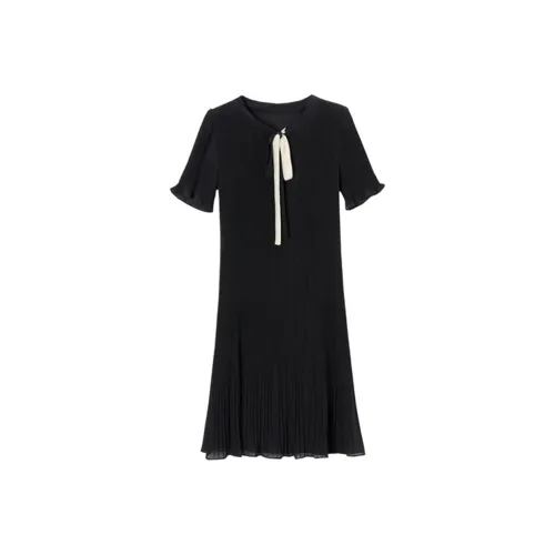 Ning Cai Yuer Short Sleeved Dresses Women's Black