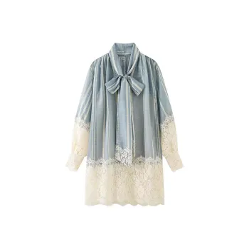 Aghr Long Sleeved Dress Women's Blue