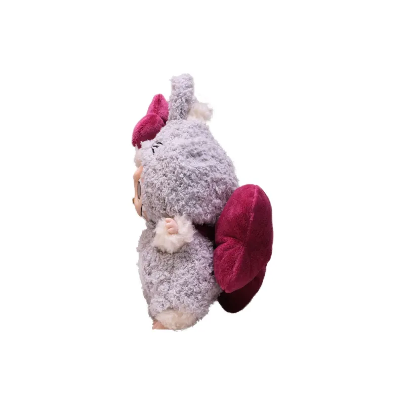 [Modified Doll] POP MART Labubu THE MONSTERS Heartbeat Macaron Collection, Chinchillas Bowknot, Cute Hang Tag Box 15cm-19
