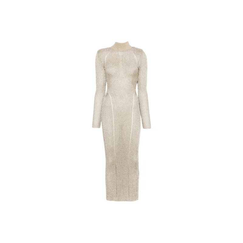 Self portrait Lurex Knitted Maxi Dress-0
