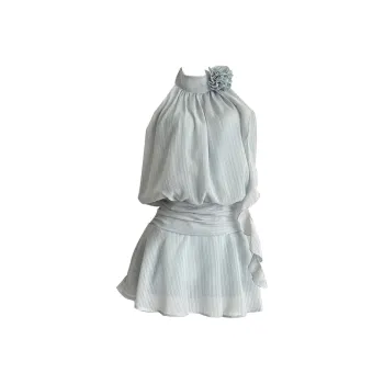 COVT Sleeveless Dress Women's Gray Blue
