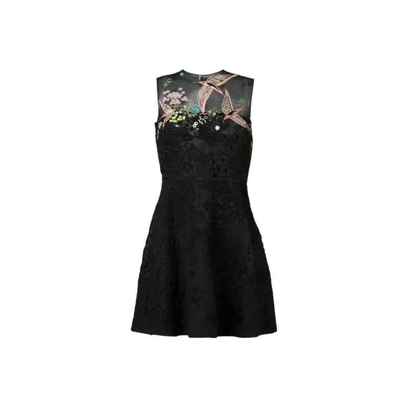 Valentino Sleeveless Dress Women's Black-0