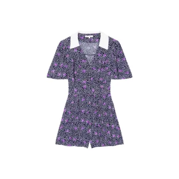 Maje Jumpsuit Women's Purple Print