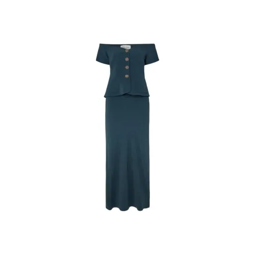 SALONI Short Sleeved Dress Women's Blue