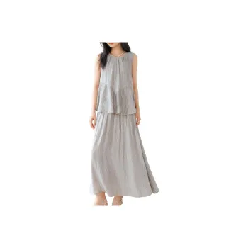 DianThia Sleeveless Dress Women's Purple Gray