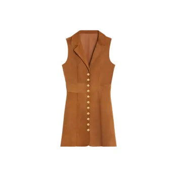 CELINE Button Detailed Sleeveless Mini Dress
