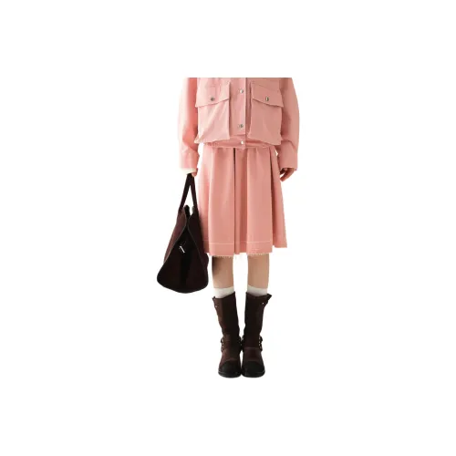 Boutique By Babymoon Denim Long Skirts Women's Pink