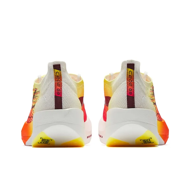 Anta C202 G9 Anti Slip Wear Resistant Low Top Casual Running Shoes Men's Red Yellow White-3