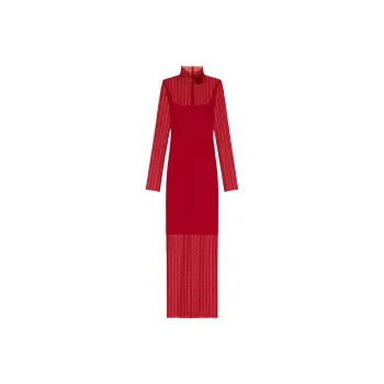 Givenchy SS24 Long Sleeved Dresses Women's Red