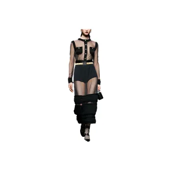 CHANEL SS23 Long-Sleeved Dresses Women's Black