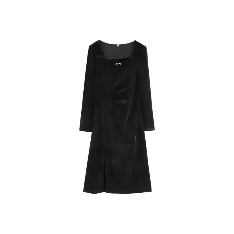 Love To Serve Long Sleeved Dress Women's Black-0